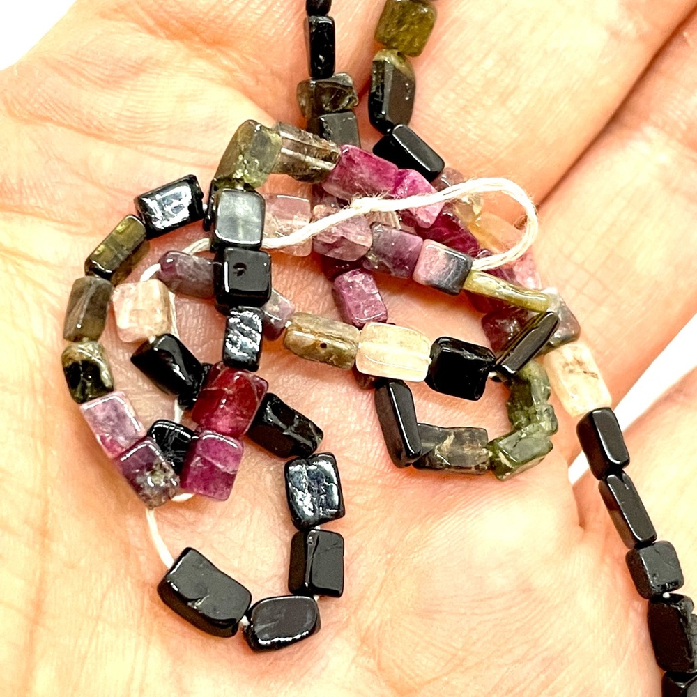 14” Strand of Cubed Tourmaline Beads